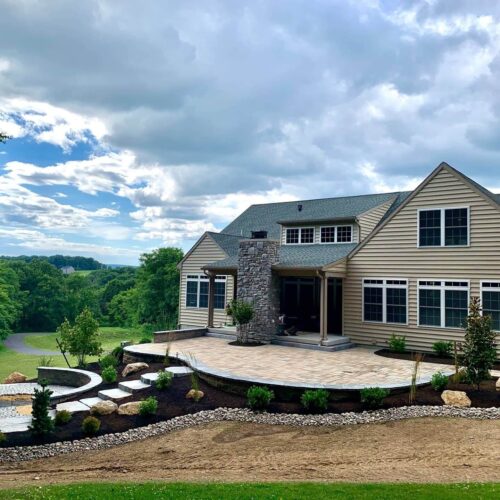 Hardscaping stone deck by Spayd's