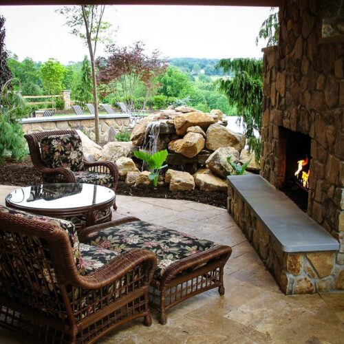 Hardscaping living area by Spayd's