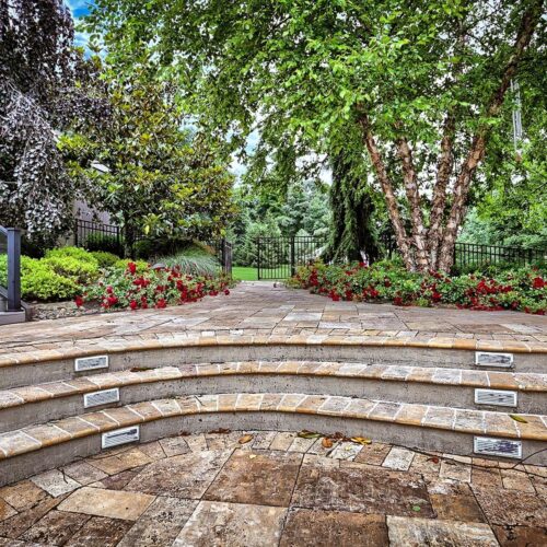 Hardscaping patio and and stairs by Spayd's